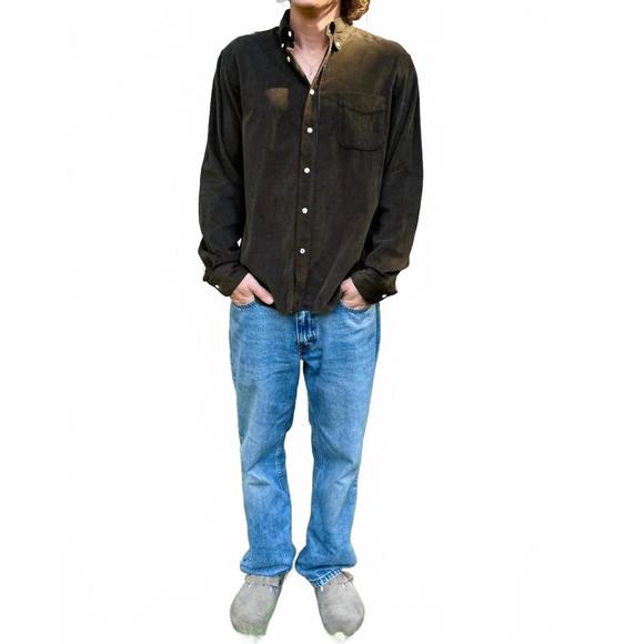 NEW HARTFORD pitt tencel cotton shirt in forest